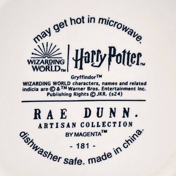 Rae Dunn GRYFFINDO Harry Potter Mug by Magenta 181 Collectible Warner Bros NWT - Picture 6 of 8